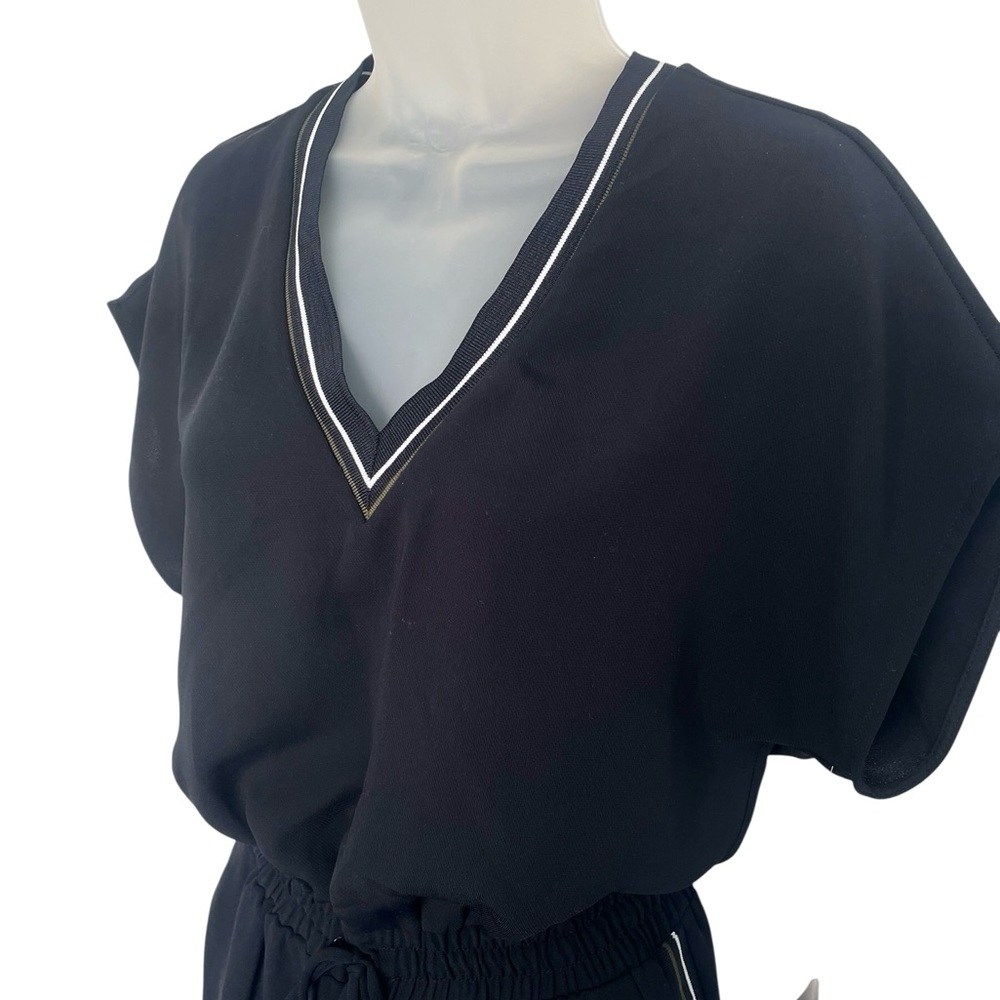 💜 Zara Basic Collection Dark Navy Short Sleeve J… - image 4